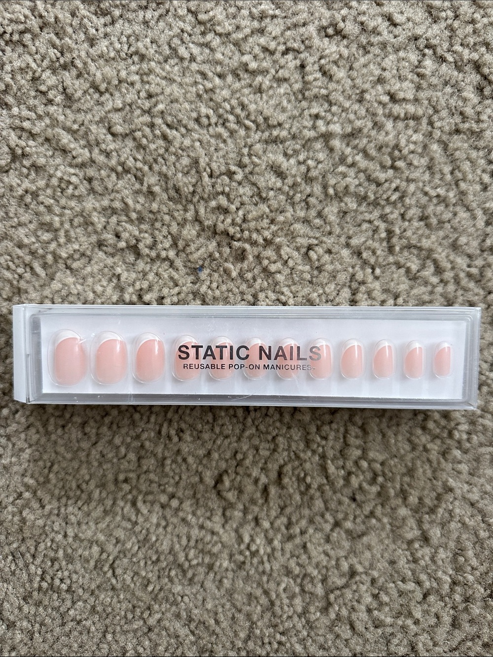 Static nails press on nails brand new — Light Pink